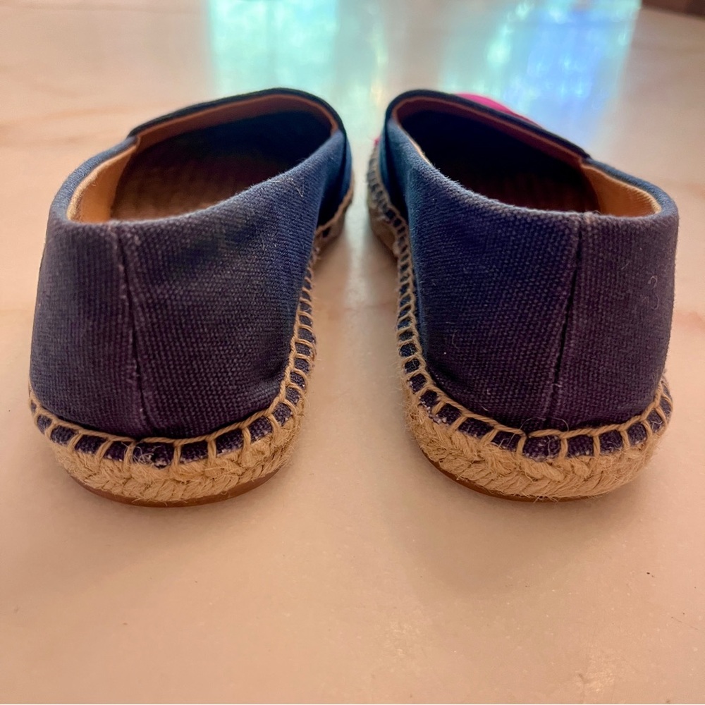 J Crew Colorblock Canvas Espadrilles‎ Navy and Pink Size 7 - Picture 9 of 12